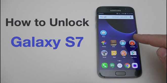 How do I unlock a Samsung Galaxy S7 phone?
